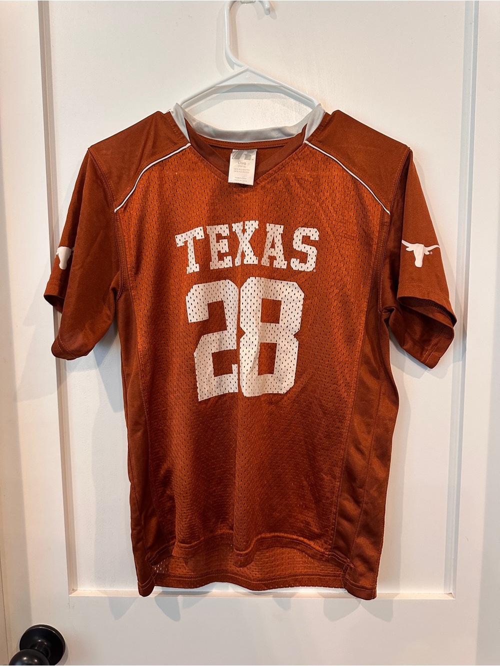University of Texas Russell Burnt Orange Football Jersey with White Accents